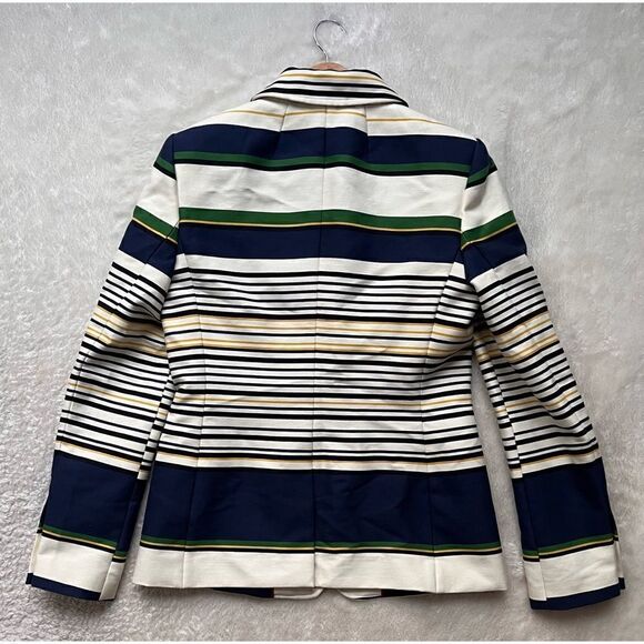 Tommy Hilfiger Preppy Americana Double Breasted Long Sleeve Striped Blazer - Picture 12 of 16